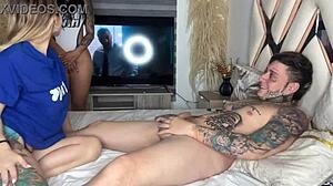 Girlfriend's Best Friend Sucks My Dick When Distracted