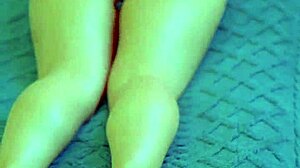 Watch desi beauty use glass dildo up close.