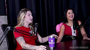 Compilados da Burguesa swings with Tifany Rocha and Raphaela Savanah in part 1 on Sheer Red.