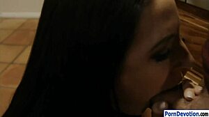 I can't believe Angela White's huge tits get smashed in the garage