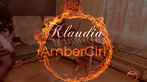 cum drips on huge ass after solo masturbation by klaudiaambergirl