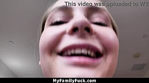 My stepdaughter shows gratitude for my silence with intense action. It’s all on MyFamilyFuck.