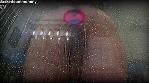 spied on chubby roommate using new toy in shower, almost got caught dropping phone