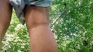 Masturbating in River with Voyeur!