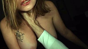 does this hottie with tattoo on big tits get fucked hard till cum inside?