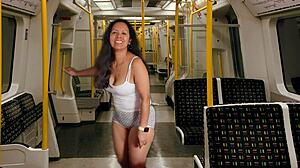 Why Strip and Masturbate on Metro with Agarabas and Olpr? Tease Me!