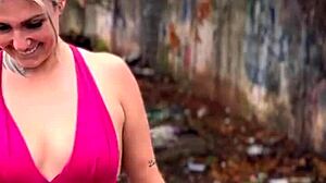 slutty prostitute offers mysterious blowjob in public