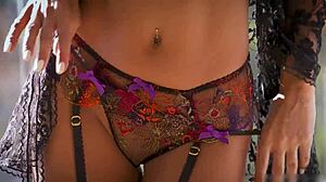 Vivian Azure in lingerie solo