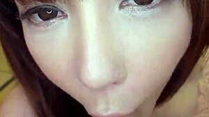 Feeling intense pleasure from gaping masturbation with big japanese tits