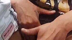 Masturbating in River with Voyeur!