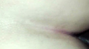 Slut takes huge anal cumshot and pushes it all out teasingly