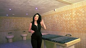 Sabrina 30ans une bombe atomique � marseille enjoys french lingerie show with big tits.