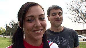 playing with my friend's girlfriend's ass shaking and big cock riding?