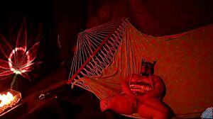 Moaning loudly as I finger her wet pussy