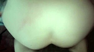 Stepsister poses doggy with huge cock