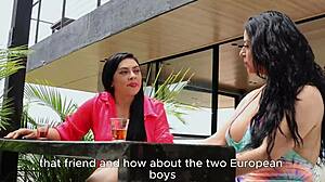 Lucky stripper enjoys a quickie with two milfs - Dilan Clavijo