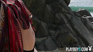 Sexy Vancouver milf strips down in solo softcore Playboy video