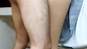 sexy schoolgirl gets her thong ripped off and fucked hard from behind.