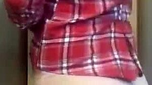 I’m obsessed with this sexy petite milf teasing with her plump ass