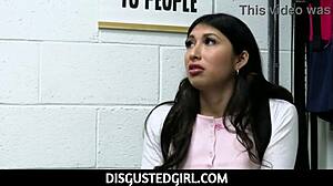 teen penelope woods offers blowjob to cop for release in disgustedgirl scene