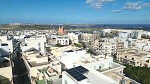 pilot daisy's public flashing adventure captured by drone, with cute dirty talk