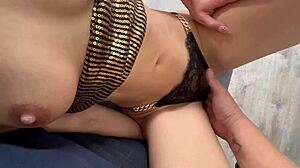 Latina Masturbates Husband's Toy