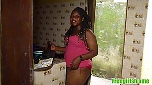 Boyfriend Sucks and Eats Pussy in Kitchen Encounter