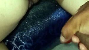 Slut takes huge anal cumshot and pushes it all out teasingly
