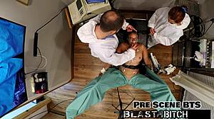 i watched angel santana's shaved pussy get filled with cum in the hospital nurse roleplay