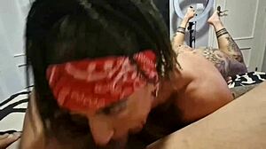 Devouring His Cock Deep Down to His Balls