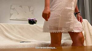 Sly Stepson Casually Bangs Sad Stepmom, Finishing with Cum on Her Pussy