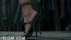 bounded girl dripping wet from intense torment, wanna see?