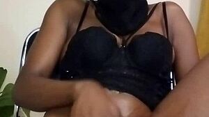 Solo woman fingers ass and squirts during masturbation.