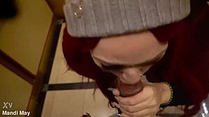 Latina girl in public outdoor for christmas gifts