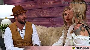 Milfs use big tits to seal the deal with milk