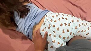 Stepsister with big ass gets her vagina filled with cum.