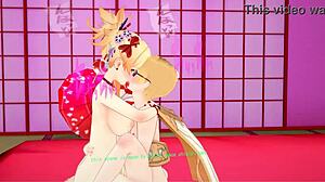 koikatsu 3d - traveller pulls for yoimiya in epic scene