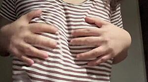 Wow! Indian milf step mom teases with huge boobs on webcam solo