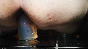 riding my dildo quick n deep in my gay ass