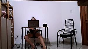 i watched secretary masturbate before banging client at reception