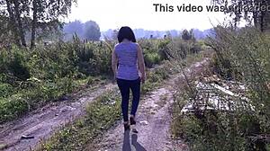 Milf: 'Check my wet pussy outdoor pissing stream?'