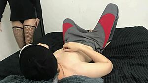 My hot roommate licks and dries my balls perfectly