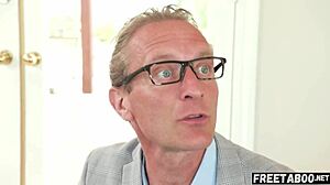 young asian teen strips naked to surprise her horny neighbor on his birthday