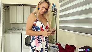 Oops - Dick Pic Sent to MILF Sadie Hotwife in Kitchen