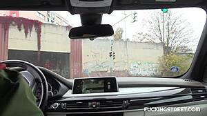 Blonde thanks saviour with surprise