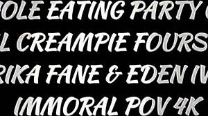 Watch Hooligan Dean Van Damme Get Spitroasted By College Babes Rika In Anal Group?