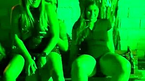 maid flashing and getting submissive at the cabaret party