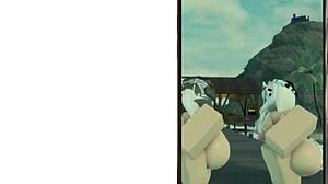 Roblox Cute Military Girl Dances Sexy with Cowgirl