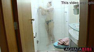 Sexy Brazilian Milf Teases with Hot Toy in See-Through Outfit