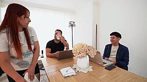 horny milf asks, want a threesome with college studs?